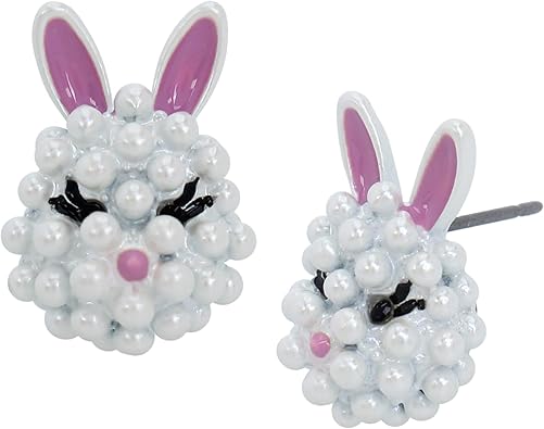 Betsey Johnson Womens Bunny Stud Earrings