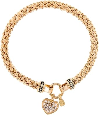 Nine West Women's Boxed Bracelet Pave Heart Stretch