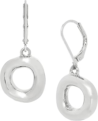 Robert Lee Morris Soho Womens Open Circle Drop Earrings, Silver