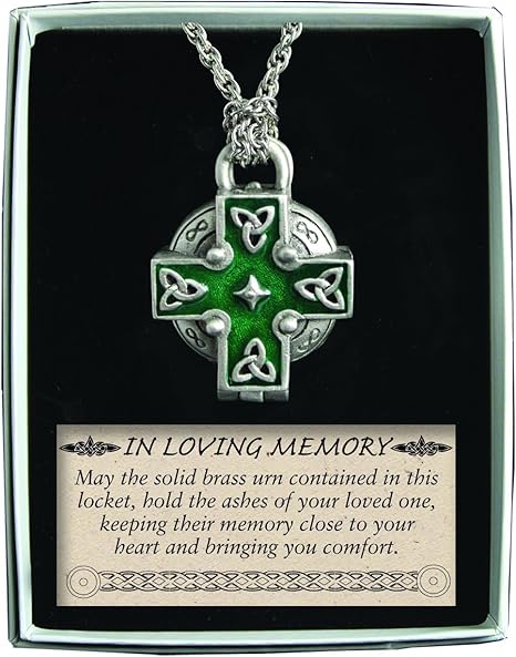 Cathedral Art Celtic Memorial Locket on 24-Inch Chain