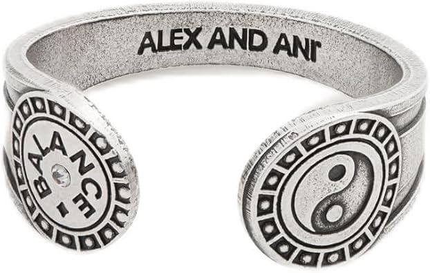 Alex and Ani Statement Motivation Ring, Yin Yang,Rafaelian Silver,Silver, Rings