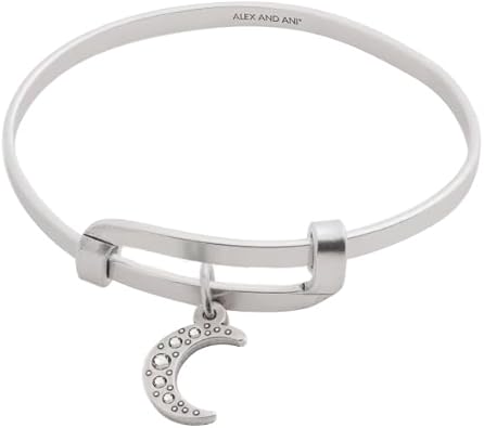 Alex and Ani AA540222RS,Statement Motivation Expandable Bangle Bracelet, Moon,Rafaelian Silver,Silver, Bracelets