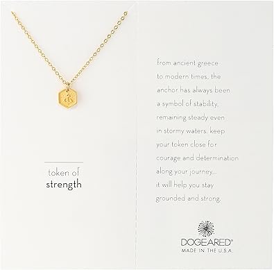 Dogeared 'Tokens of Strength' Anchor Necklace