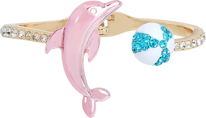 Betsey Johnson Womens Dolphin Bangle Bracelet