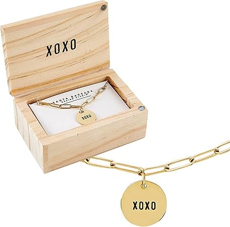 Santa Barbara Design Studio Gold Chain Necklace Fleur Jewelry Gift Boxed Link Pendant Necklace, 17