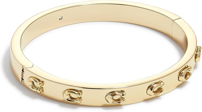 Coach Pegged C Logo Hinged Bangle Bracelet