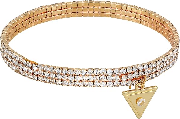 GUESS Goldtone Rhinestone Stretch Bracelet for Women