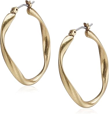 Lucky Brand Twist Hoop Earrings, Gold, One Size