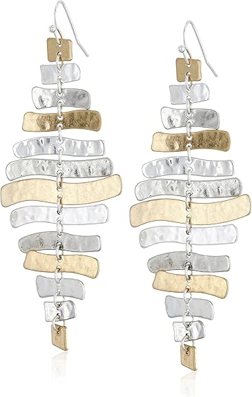 Robert Lee Morris Soho Prisma Two-Tone Sculptural Drop Earrings