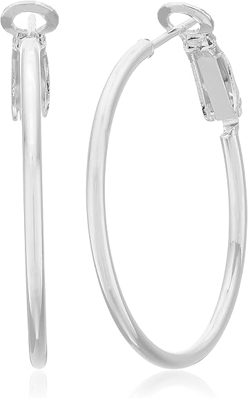 Amazon Essentials Sterling Silver or Gold plated Lightweight Paddle Back Hoop Earrings (previously Amazon Collection)