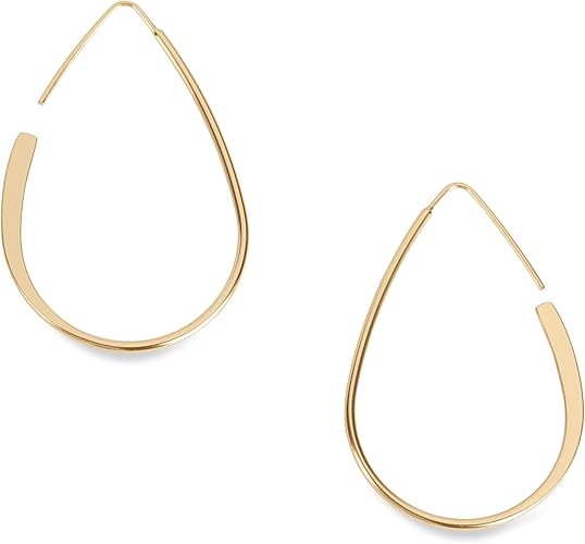 Lucky Brand Gold-Tone Threader Hoop Earrings