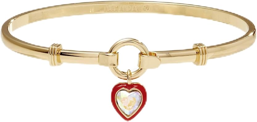 Alex and Ani Crystal Heart Clip Bangle