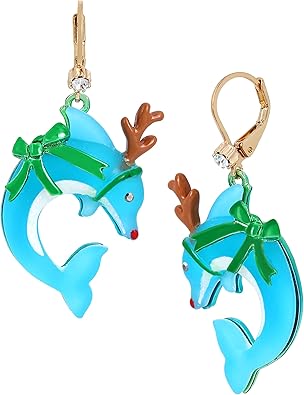 Betsey Rudolf Dolphin Drop Earrings