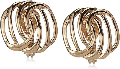 Napier Gold-Tone Twisted Clip-On Earrings