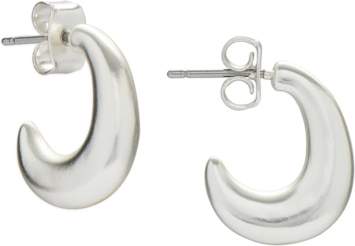 Small Hoop Earring, Silver, One Size