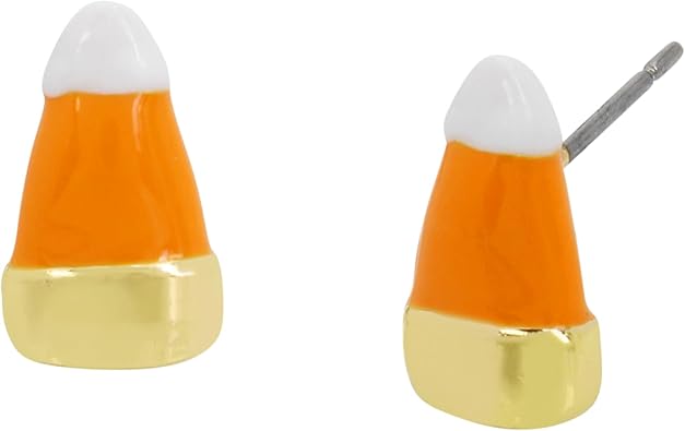 Betsey Johnson Womens Candy Corn Stud Earrings