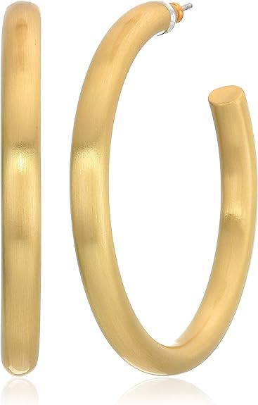 Lucky Brand Women's Large Tubular Hoop Earrings