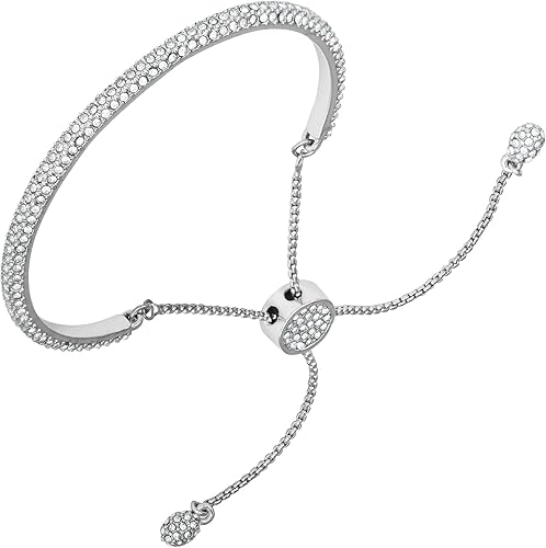 Vince Camuto Silvertone Pave Slider Bracelet