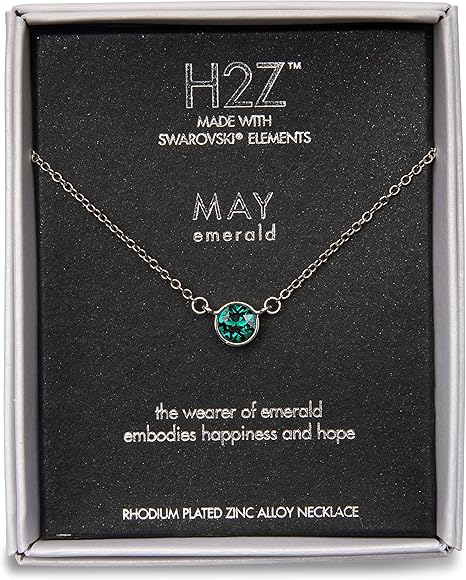 Pavilion Gift Company H2Z 16220 May Emerald Birthstone Necklace with 18