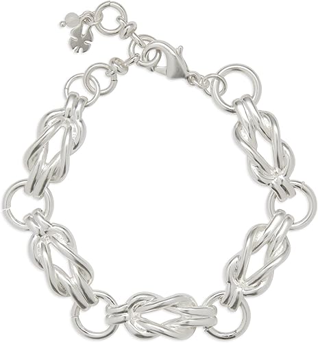 Lucky Brand Knotted Link Bracelet, Silver, One Size