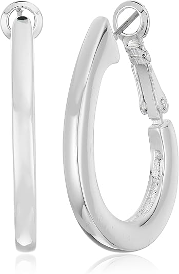 Napier Large Oval Hoop Earrings