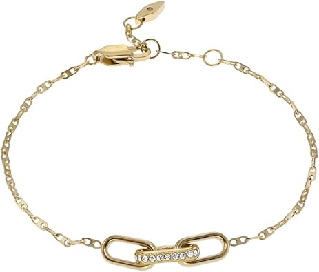 Fossil Women's Gold-Tone Stainless Steel Chain or Beaded Bracelet for Women