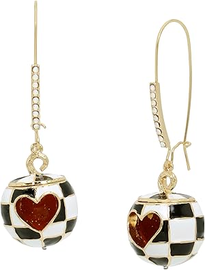 Betsey Johnson Womens Pumpkin Dangle Earrings