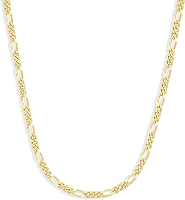 Amazon Essentials 5mm Plated Figaro Chain for Men or Women