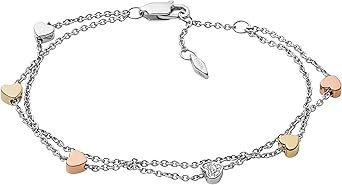 Fossil Women's Sterling Silver or Silver-Tone Stainless Steel Chain Bracelet for Women