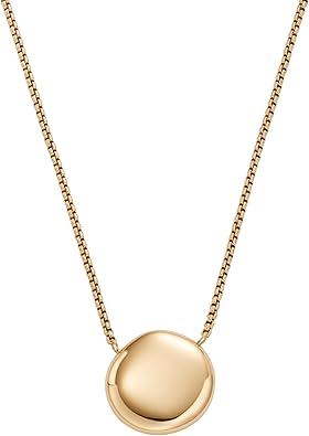 Skagen Women's Anja Pebble Gold-Tone Stainless Steel Pendant Necklace (Model: SKJ1774710)