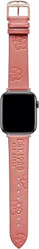 Ted Baker Coral Saffiano Leather Strap Logo & Magnolias for Apple Watch® (Model: BKS42S209B0)