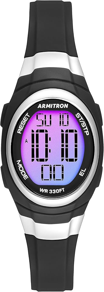 Armitron Sport Women's Digital Chronograph Resin Strap Watch, 45/7034