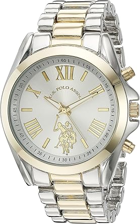 Accutime U.S. Polo Assn. Women's Quartz Metal and Alloy Casual Watch, Color:Two Tone (Model: USC40117)