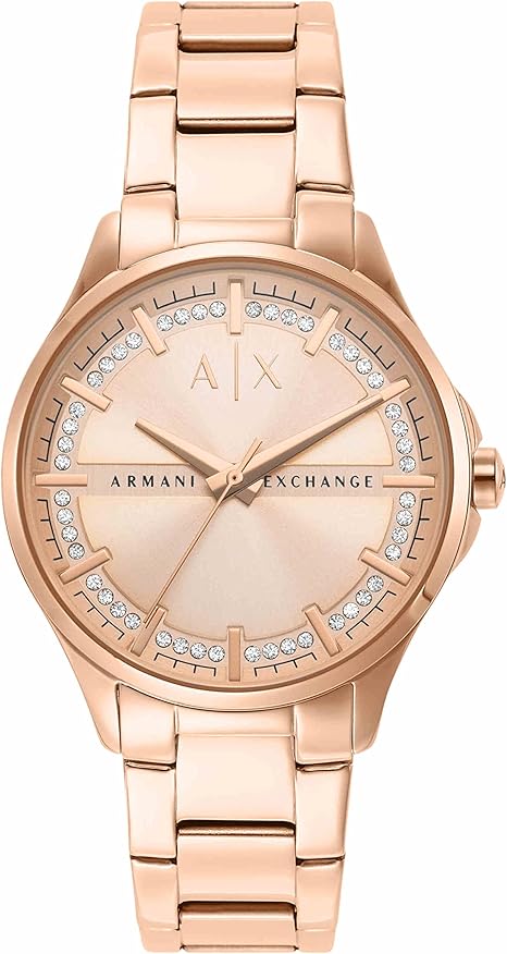 A｜X ARMANI EXCHANGE Women's Stainless Steel Watch, Color: Rose Gold (Model: AX5264)