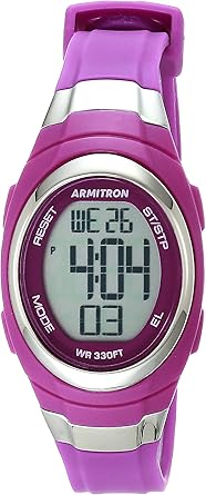 Armitron Sport Women's Digital Chronograph Resin Strap Watch, 45/7034