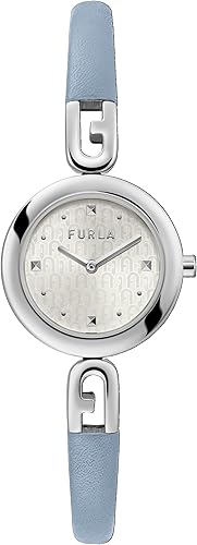 Furla Watches Women's Light Blue Leather Strap Watch (Model: WW00010008L1)