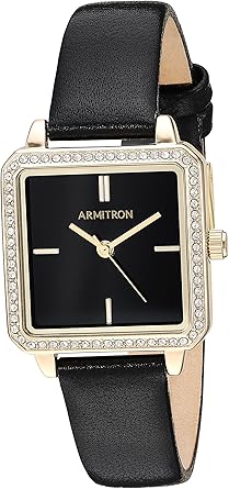 Armitron Women's Genuine Crystal Accented Leather Strap Watch, 75/5597