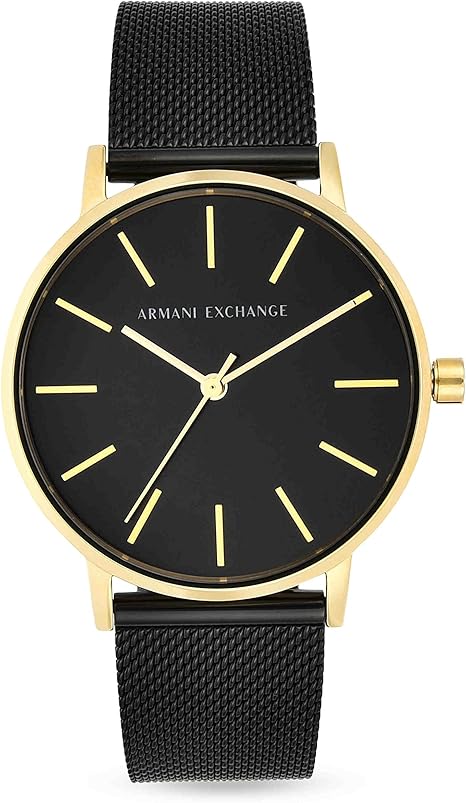 A｜X ARMANI EXCHANGE Women's Black Stainless Steel Mesh Watch (Model: AX5548)