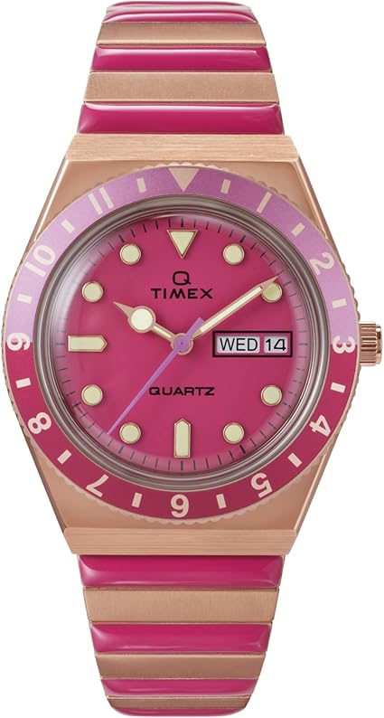 Timex Women's T80 36mm Watch - Rose Gold-Tone Expansion Band Pink Dial Rose Gold-Tone Case