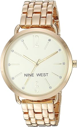 Nine West Women's Crystal Accented Bracelet Watch