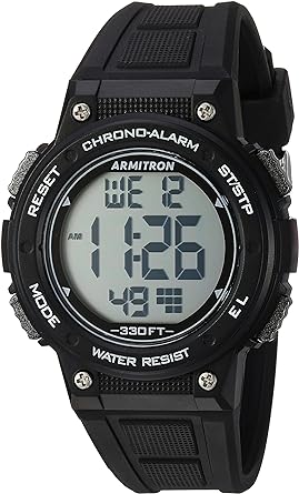 Armitron Sport Women's 45/7086BLK Digital Chronograph Black Resin Strap Watch