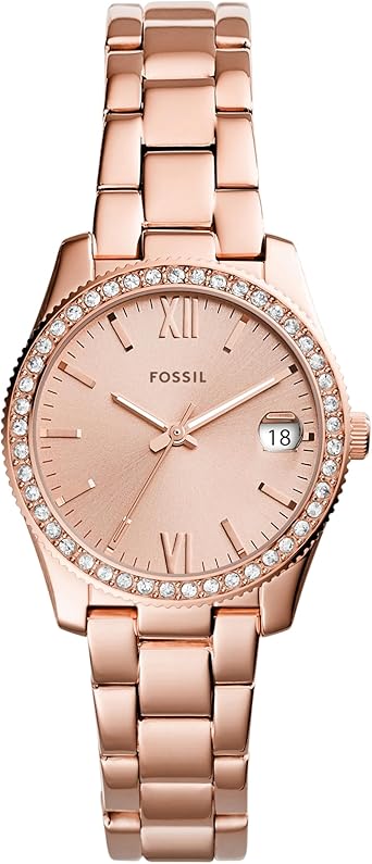 Fossil Scarlette Women's Sports Watch with Stainless Steel Bracelet or Genuine Leather Band