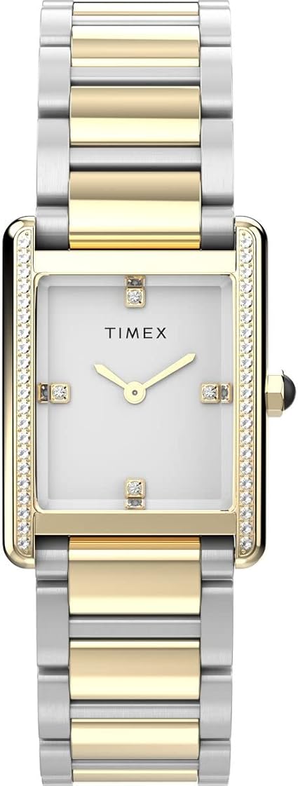 Timex Women's Hailey 24mm Watch - Two-Tone Bracelet Silver-Tone Dial Gold-Tone Case