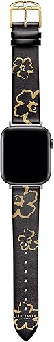 Ted Baker Dark Grey Leather Strap Magnolias for Apple Watch® (Model: BKS42S205B0)