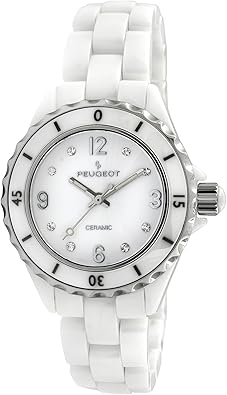 Peugeot Ceramic Wrist Watch with Sport Bezel Swarovski & Crystal Markers