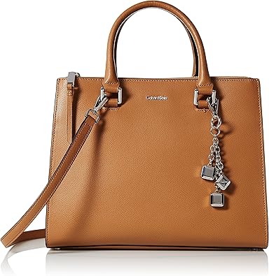 Calvin Klein Logan Mercury Leather Satchel