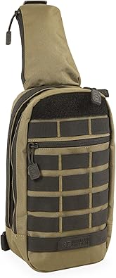 Highland Tactical Expo Sling Bag, Dark Green/Black