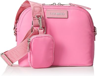 Steve Madden Daren Nylon Dome Crossbody Bag, Light Pink