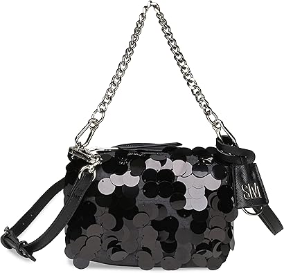 Steve Madden Noble-P Pailette Sequins Mini Bag, Black