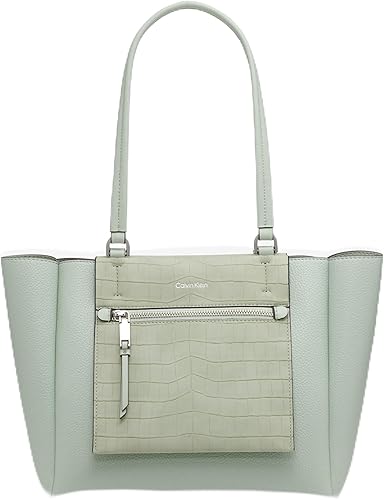 Calvin Klein Gala Triple Compartment Tote, Desert Sage, One Size